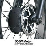 NNEMB Electric Fat Tyre Tricycle, 500W, Throttle, Hydraulic Disc Brakes, Alloy Frame, Suspension, Black