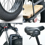 NNEMB Electric Fat Tyre Tricycle, 500W, Throttle, Hydraulic Disc Brakes, Alloy Frame, Suspension, Black