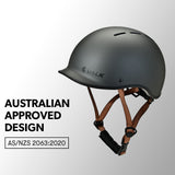 NNEMB Retro Bike Helmet, 56-61cm S, M, L Universal Dial Fit System, Charcoal