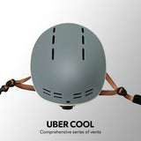 NNEMB Retro Bike Helmet, 56-61cm S, M, L Universal Dial Fit System, Graphite Blue