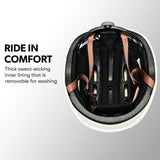 NNEMB Retro Bike Helmet, 56-61cm S, M, L Universal Dial Fit System, Arctic White