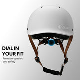 NNEMB Retro Bike Helmet, 56-61cm S, M, L Universal Dial Fit System, Arctic White
