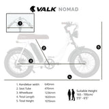 NNEMB Electric Fat Tyre Bike, 350W, 32km/hr, Throttle ebike, Disc Brakes, Step-Through Alloy, Shimano 7 spd, 20x4' Kenda Tyres, Suspension, White