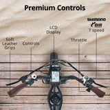 NNEMB Electric Fat Tyre Bike, 500W, 45km/hr, Throttle ebike, 20x4' Kenda Tyres, Shimano 7 spd, Suspension, Black