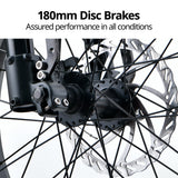 NNEMB Electric Fat Tyre Bike, 500W, 45km/hr, Throttle ebike, 20x4' Kenda Tyres, Shimano 7 spd, Suspension, Black
