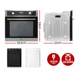 NNEDSZ Electric Built In Wall Oven 80L Convection Grill Ovens Stainless Steel