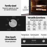 NNEDSZ Electric Built In Wall Oven 80L Convection Grill Ovens Stainless Steel