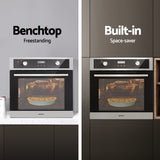 NNEDSZ Electric Built In Wall Oven 80L Convection Grill Ovens Stainless Steel