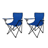 Levede Camping Chairs Folding Arm Foldable Blue-1910112907736256512