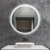 NNEED Bathroom LED Mirror 70cm Round Wall Mounted