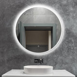 NNEED Bathroom LED Mirror 80cm Round Wall Mounted