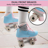 NNEDPE Circle Society Adjustable Kids Quad Roller Skates - Cotton Candy