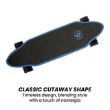NNEDPE Kryptonics 26-inch Skateboard Mini Cutaway Cruiser Board - 89 IS Fine