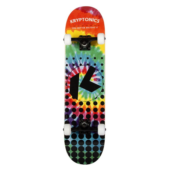 NNEDPE Kryptonics 31-inch Star Series Complete Skateboard Rainbow Dot