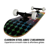 NNEDPE Kryptonics 31-inch Star Series Complete Skateboard Rainbow Dot