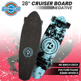 NNEDPE Kryptonics 28-Inch Skateboard Cruiser Board - Negative