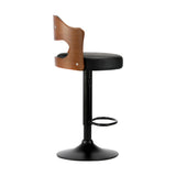 NNEED Bar Stools Swivel Gas Lift Metal Leather x2