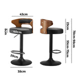 NNEED 2x Bar Stools with Gas Lift Swivel Black