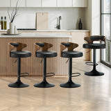 NNEED 4x Bar Stools with Gas Lift Swivel Black