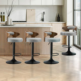 NNEED 4x Bar Stools with Gas Lift Swivel Grey