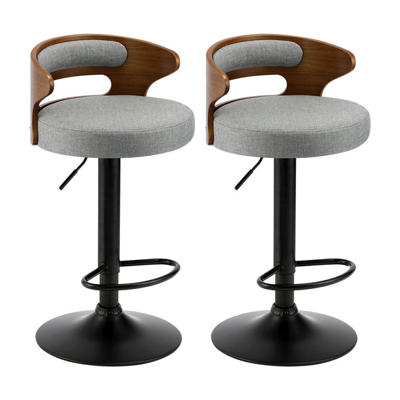NNEED 4x Bar Stools with Gas Lift Swivel Grey