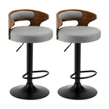 NNEED 4x Bar Stools with Gas Lift Swivel Grey