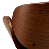 NNEED Set of 4 Bar Stools Swivel Wooden Leather Gas Lift