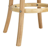 NNEED Wooden Bar Stool 2pc Rattan Dining Chair Wood
