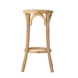 NNEED 4x Bar Stools Dining Chair Rattan Seat Natural