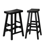 NNEED 2X Bar Stools Wooden Counter Chairs Black