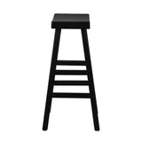 NNEED 2X Bar Stools Wooden Counter Chairs Black