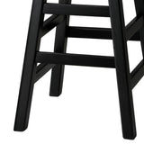 NNEED 2X Bar Stools Wooden Counter Chairs Black