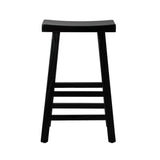 NNEED 4X Bar Stools Wooden Counter Chairs Black