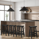 NNEED 4X Bar Stools Wooden Counter Chairs Black