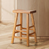 NNEED Bar Stool Wooden Counter Chairs Natural