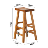 NNEED Bar Stool Wooden Counter Chairs Natural