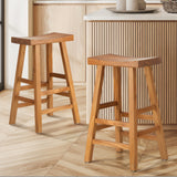NNEED 2X Bar Stool Wooden Counter Chairs Natural