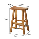 NNEED 2X Bar Stool Wooden Counter Chairs Natural