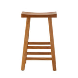 NNEED Set of 4 Bar Stools Wooden Counter Chairs Natural