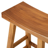 NNEED Set of 4 Bar Stools Wooden Counter Chairs Natural