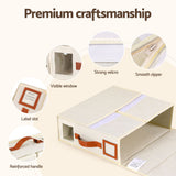 Artiss Bed Sheet Organisers Box 8Pcs Storage King Size Bedding Foldable Beige