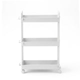 Artiss 3 Tier Slim Storage Trolley Narrow Utility Organiser Rack White
