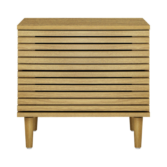 NNEED Bedside Tables 2 Drawers Unique Handle-Free