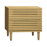 NNEED Bedside Tables 2 Drawers Unique Handle-Free