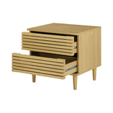 NNEED Bedside Tables 2 Drawers Unique Handle-Free