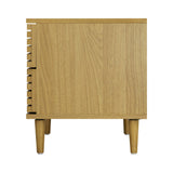 NNEED Bedside Tables 2 Drawers Unique Handle-Free