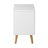 NNEED Bedside Tables 2 Drawers Air Gap Handle White