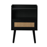 NNEED Bedside Table Drawer Side End Table Rattan