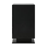 NNEED LED Bedside Table RGB 3 Drawers Black