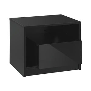 NNEED Bedside Tables RGB LED High Gloss Black